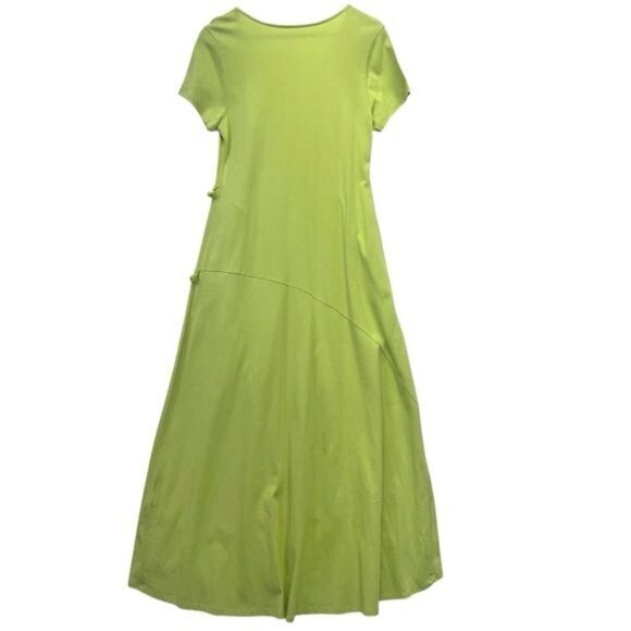 Soft Surroundings Women’s Maxi Dress Green Cotton Modal Asymmetric  Size Small - Picture 2 of 5
